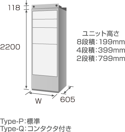 多段積収納盤型　初期充電機能あり