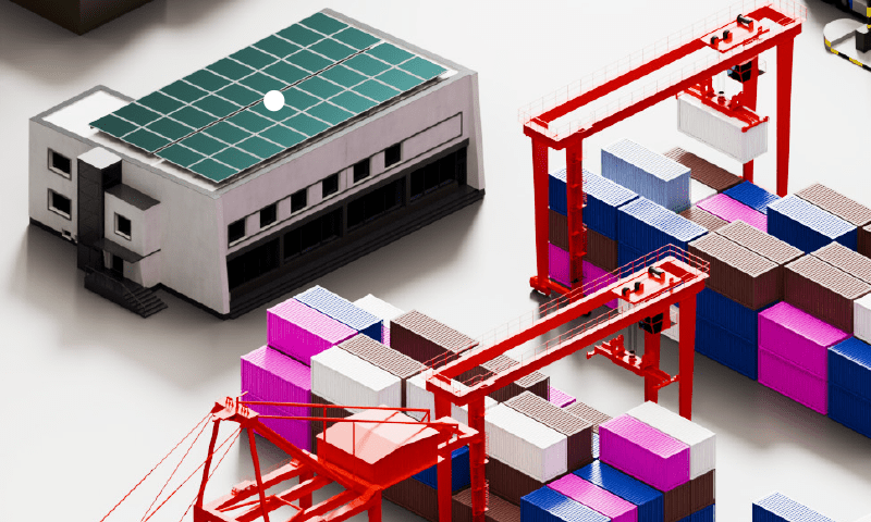 遠隔監視によるクレーン運転状況の把握