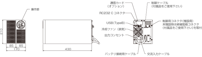 外形図（タワー型）