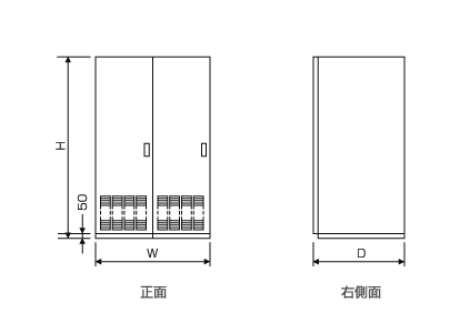 電池キュービクル外形図